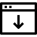 Down,Browser,App,Essential,Arrow
