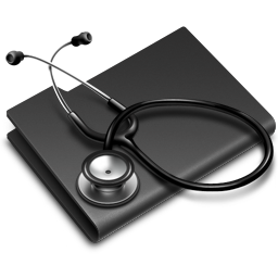Folder, stethoscope icon