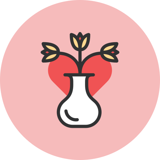 Tulips, vase icon