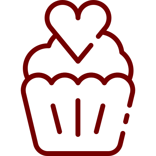 Cake, cup, day, valentine icon