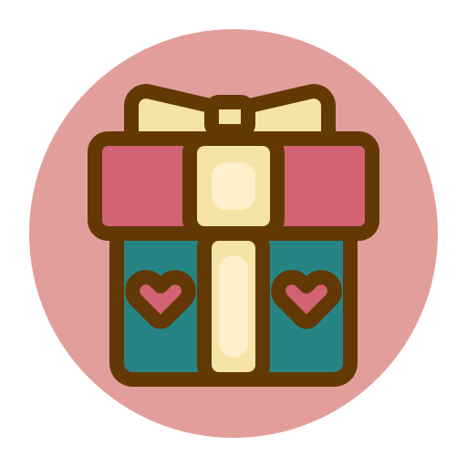 Gift, present, valentines icon