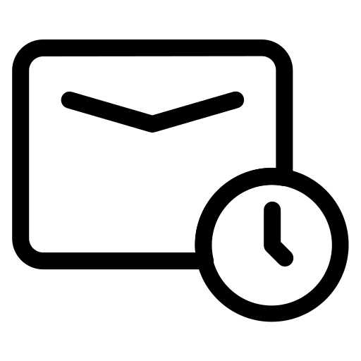 Time, mail, message icon