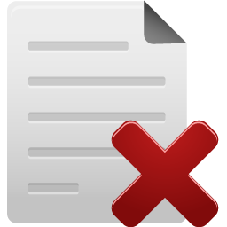 Delete, file icon