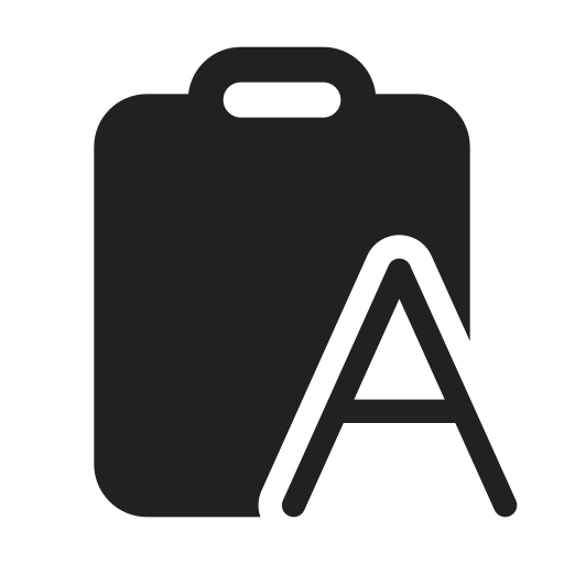 Ic, fluent, clipboard, letter, filled icon