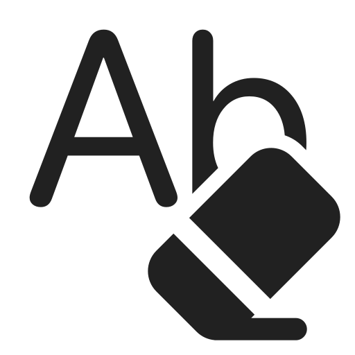 Ic, fluent, text, clear, formatting, filled icon