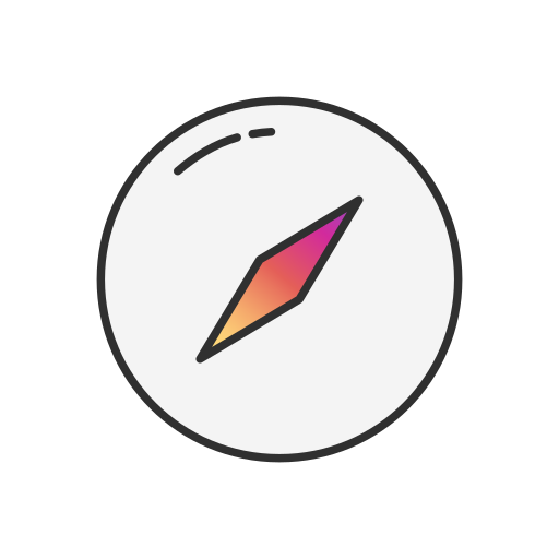 Discover, explore, find, location icon