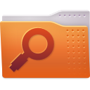 Folder, saved, search icon