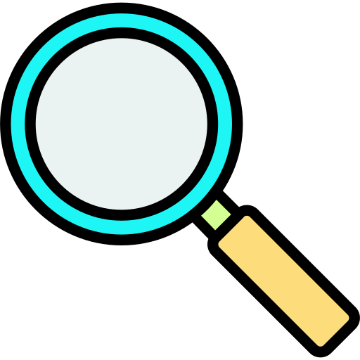 Find, glass, magnifier, search, zoom icon