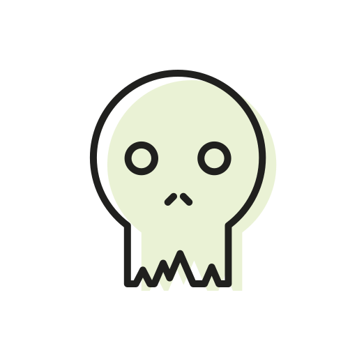 Bone, dead, halloween, scary, skeleton, skull, sweet icon