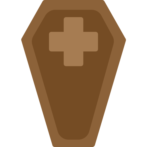 Coffin, dead, death, halloween, scary icon