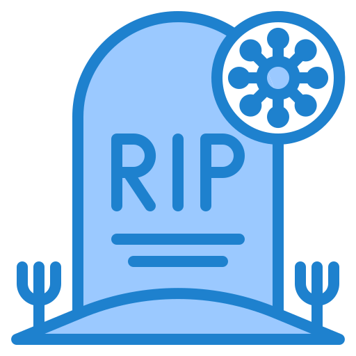 Corona, covid19, dead, rip, virus icon