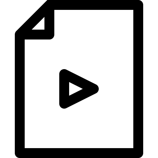 Video, document, app, essential icon
