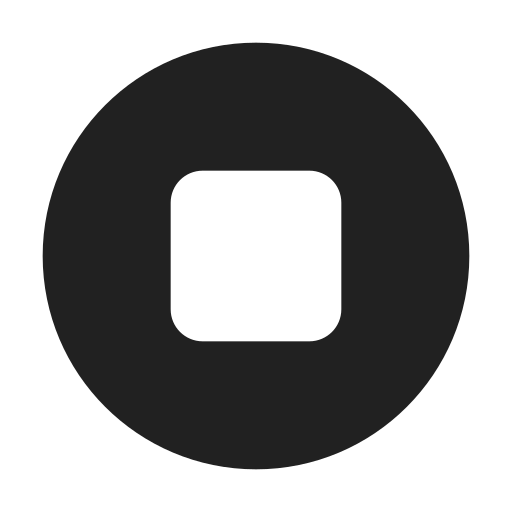 Ic, fluent, record, stop, filled icon
