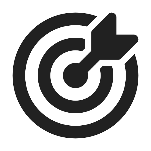 Ic, fluent, target, arrow, filled icon