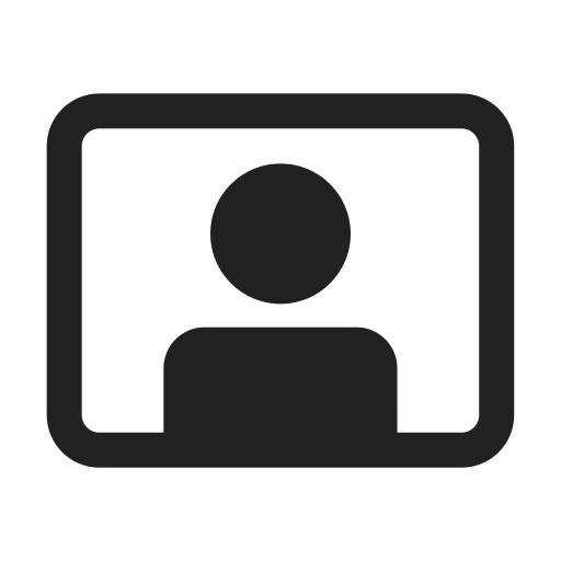 Ic, fluent, video, person, filled icon