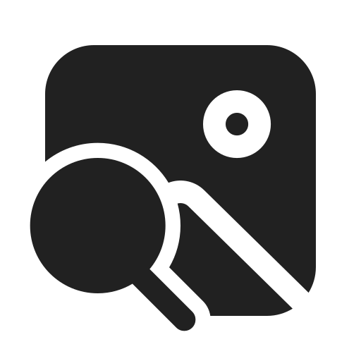 Ic, fluent, image, search, filled icon