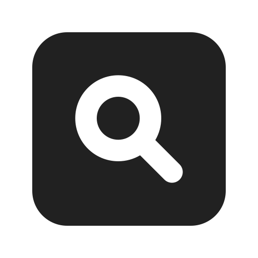 Ic, fluent, search, square, filled icon