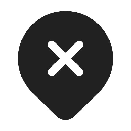 Ic, fluent, location, dismiss, filled icon