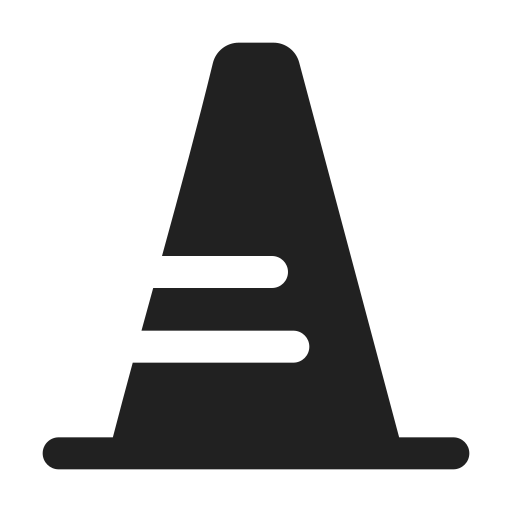 Ic, fluent, road, cone, filled icon