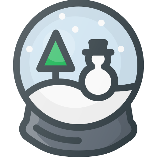 Christmas, ornament, snow, snowbulb, toy icon