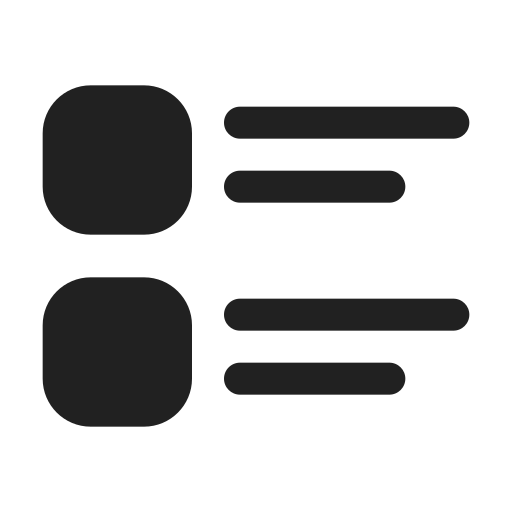 Ic, fluent, apps, list, detail, filled icon