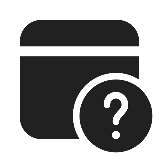 Ic, fluent, calendar, question, mark, filled icon