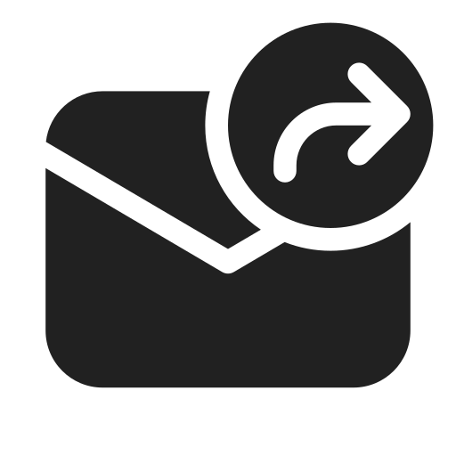 Ic, fluent, mail, arrow, forward, filled icon