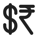 Ic,Fluent,Currency,Dollar,Rupee,Filled