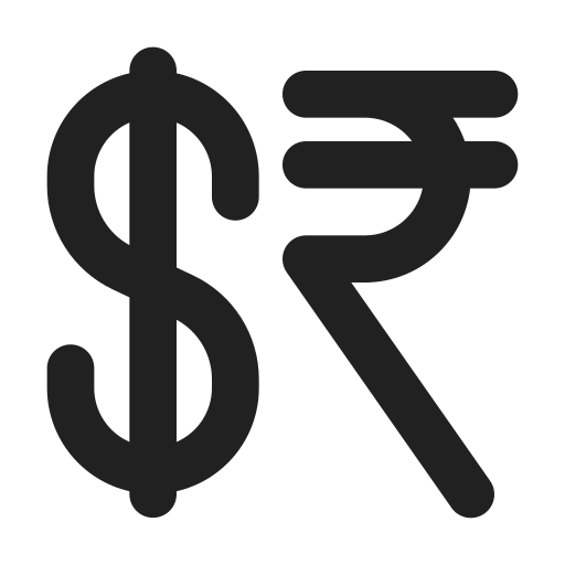 Ic, fluent, currency, dollar, rupee, filled icon