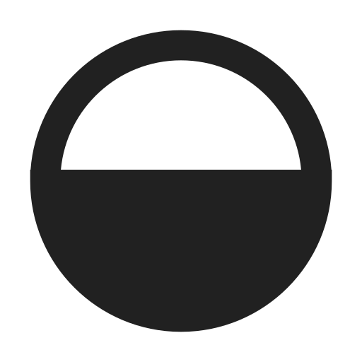 Ic, fluent, circle, half, fill, filled icon