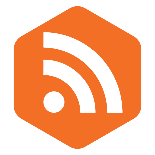 Hexagon, media, polygon, rss, social icon
