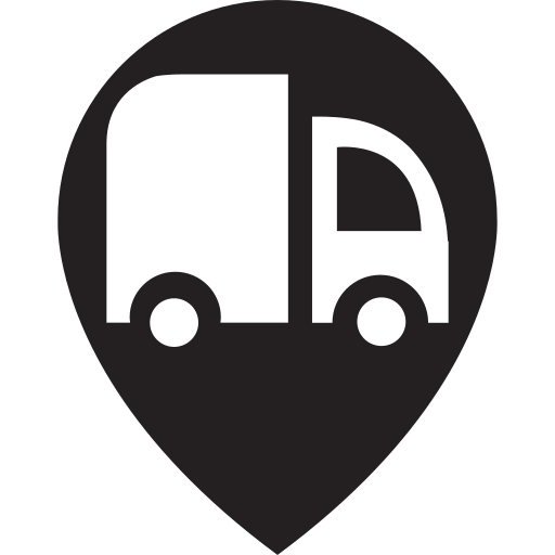 Address, delivery, location, shipping, transport, transportation, truck icon