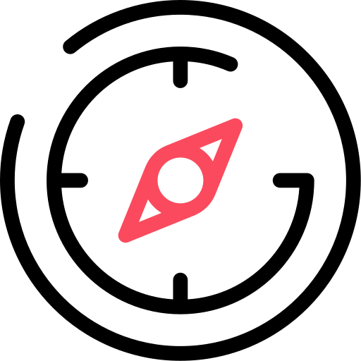 Compass, compassv3, locate, location, navigate, navigation icon