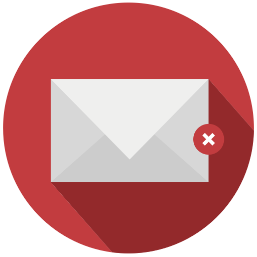 Delete, errase, mail, suprime, minus, attachment, danger icon