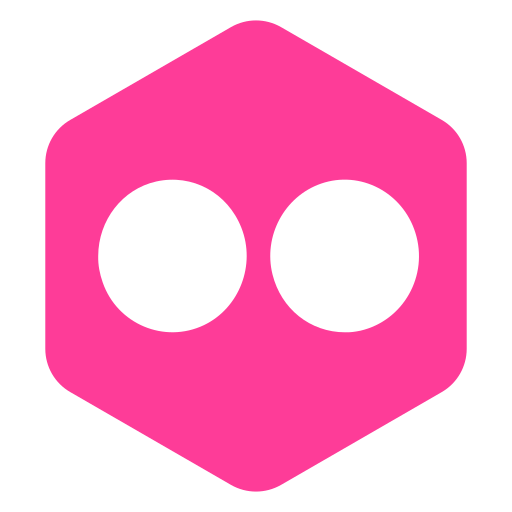Flickr, hexagon, media, polygon, social, logo icon