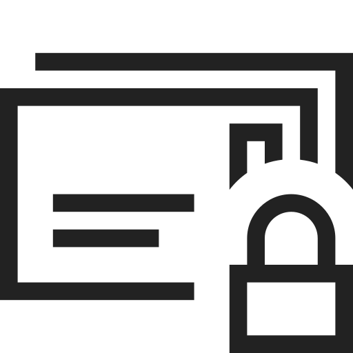 Double, lock, mail, message, communication, office icon