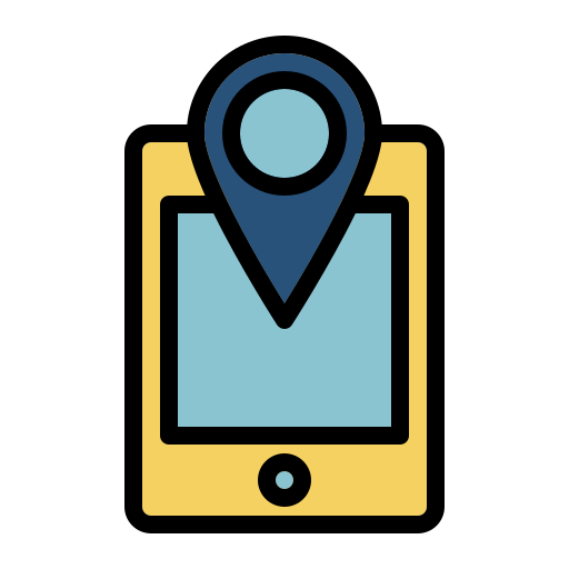 Location, phone, destination, summer icon