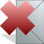 Delete, mail icon