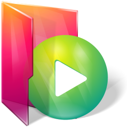 Aurora, folder, play icon