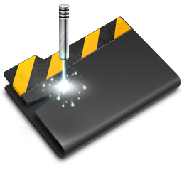 Folder, laser, wip icon