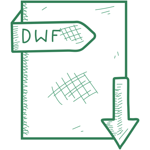 Dwf, extention, file, format icon