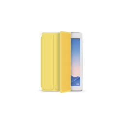 Apple, ipad, product, silver, smartcover, yellow icon