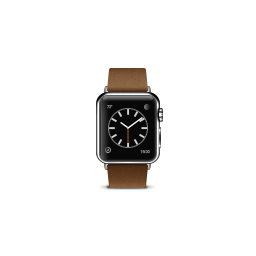 Apple, brown, buckle, modern, product, watch icon