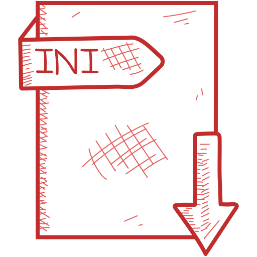 Extention, file, format, ini icon