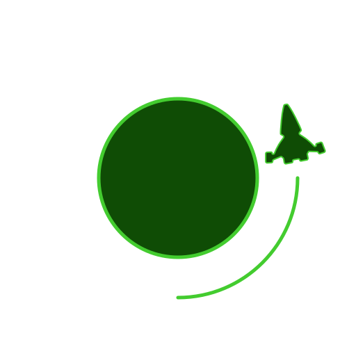 Fleet, orbit, planet, ship, spaceship icon