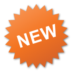 Label, new, nuevo, orange, sticker icon