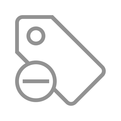 Tag, remove icon