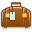 Brown, luggage, tag icon
