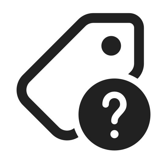 Ic, fluent, tag, question, mark, regular icon