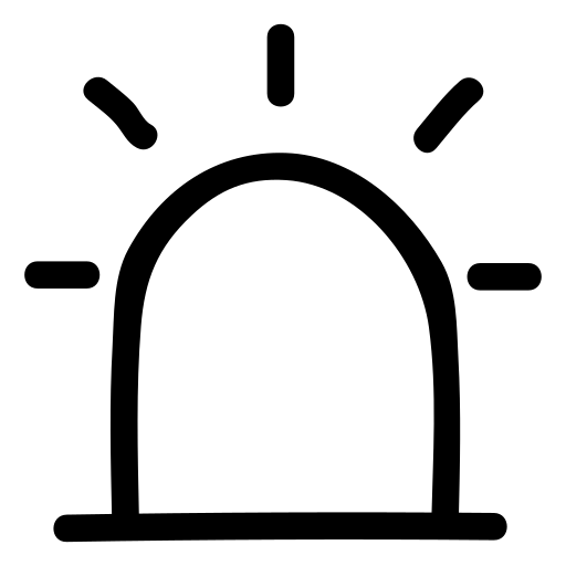 Alarm, alert, policevan, transport icon